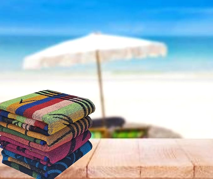 100% Cotton Luxury Bath Towel Set - Soft & Absorbent Quick-Dry Towels for Bathroom, Spa, Beach or Gym - 30"x60" Large Size - Pack of 4 - Plush & Durable Towels - Machine Washable