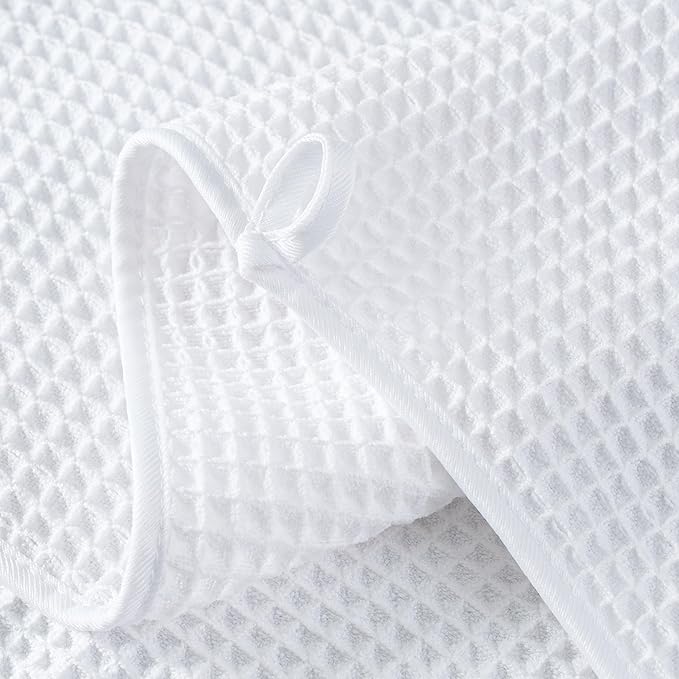 MICROFI New Microfiber Waffle Bath Towels, 2 Pieces, Soft, Absorbent, Fast Drying, Lint Free 430 GSM (30''x60''/76cm x 152cm)