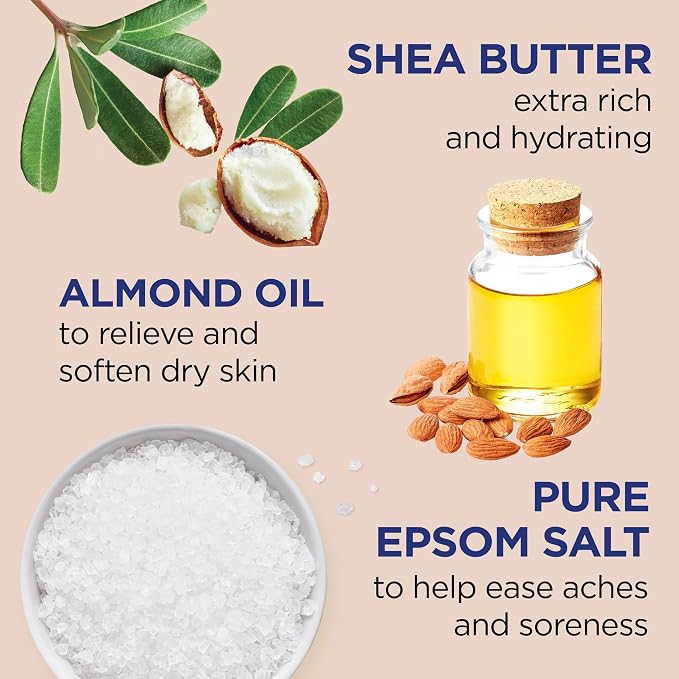 Dr Teal's Body Wash with Pure Epsom Salt, with Shea Butter & Almond Oil, 24 fl oz (Pack of 4)