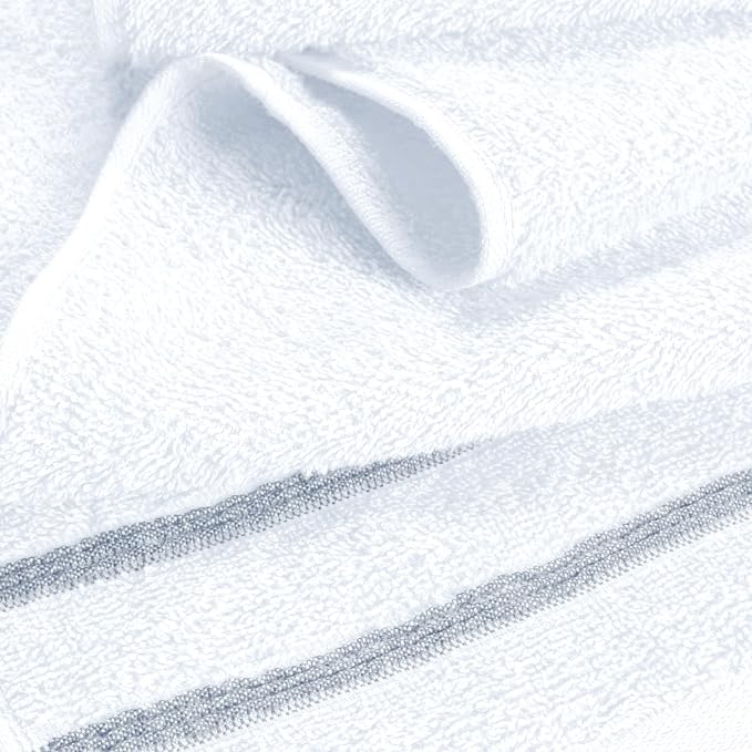 MyOwn Cotton 2 Pack Oversized Bath Towel Set 28x55 inches, Large Bath Towels, Ultra Absorbant Compact Quickdry & Lightweight Towel, Ideal for Gym Travel Camp Pool - White, 71615