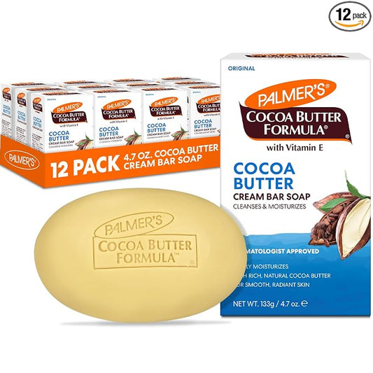 Palmer's Cocoa Butter Formula with Vitamin E Daily Skin Therapy Formula Cream Soap, 3.5 Ounces (Pack of 12)