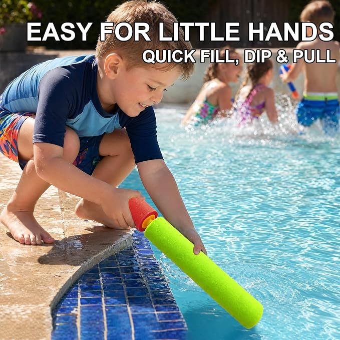 Water Guns Blaster 3 Pack Water Gun for Kids Toddler Water Squirt Super Guns Foam Soakers Blaster Outdoor Swimming Pool Toys Beach Garden Fighting for Kids Boys Girls Adults