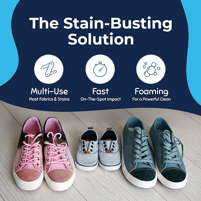 Miss Mouth's Messy Eater Stain Treater and Messy Steppers Shoe Cleaner Magic Duo - Stain Remover for Clothes, Carpet, Upholstery and Shoe Cleaner for Sneakers, Leather, Cloth, Mesh