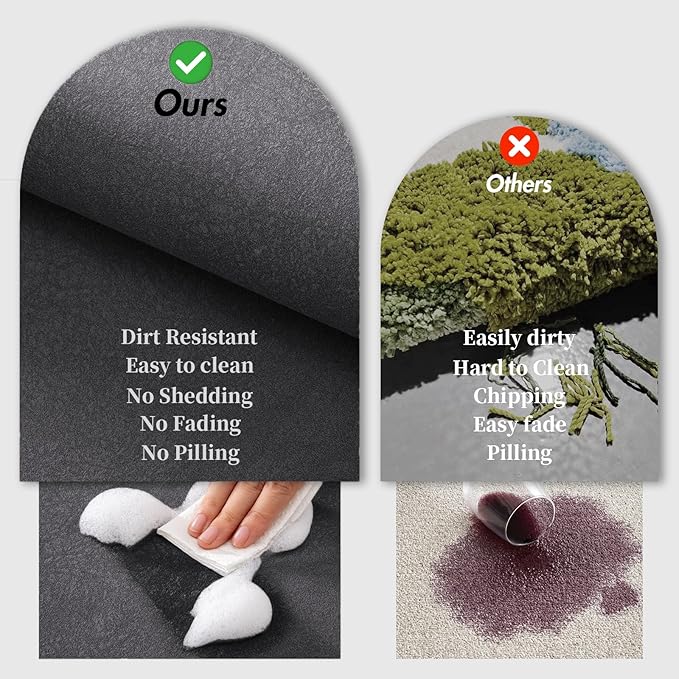 Diatomaceous Earth Bath Mat Rugs Quick Dry Super Absorbent Non Slip Rubber BottomThin Bathroom Mat Fit Under Door, Floor Rugs in Front of Bathtub,Shower Room,Sink,Washable, 17" x 32", Dark Grey