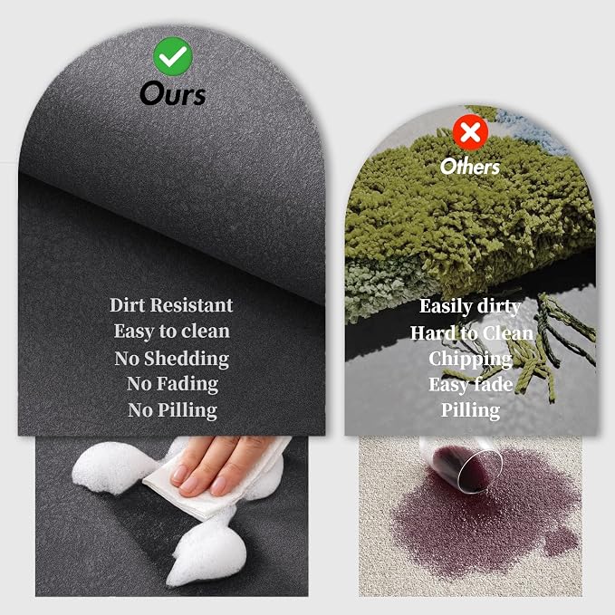 Diatomaceous Earth Bath Mat Rugs Quick Dry Super Absorbent Non Slip Rubber BottomThin Bathroom Mat Fit Under Door, Floor Rugs in Front of Bathtub,Shower Room,Sink,Washable, 15.7" x 23.6", Dark Grey