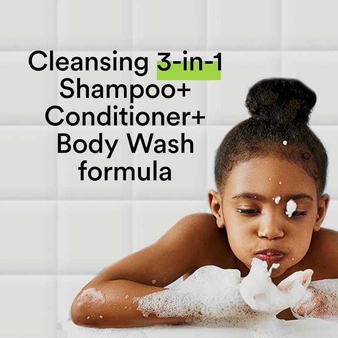 Suave Kids 3-in-1 Tear Free, Body Wash, Shampoo and Conditioners, Dermartologist Tested, Silly Apple, 18 Oz Pack of 6