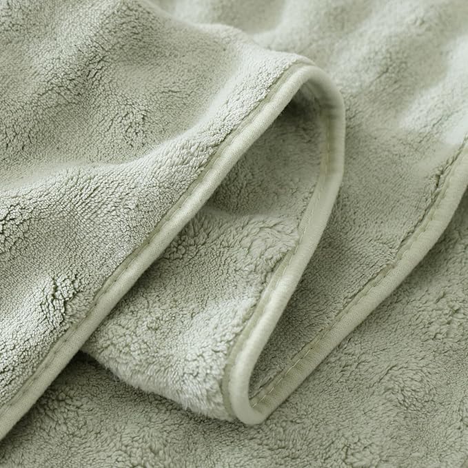 Bath Sheet 40x80 Inches Microfiber Extra Large BathTowel Super Soft Absorbent Quickly Dry Shower Towel for Bathroom (Sage Green,PK 1)