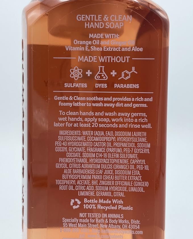 Bath and Body Works Gentle & Clean Foaming Hand Soap, 8.75 fl. oz. (Aromatherapy Orange Ginger, 2-Pack)