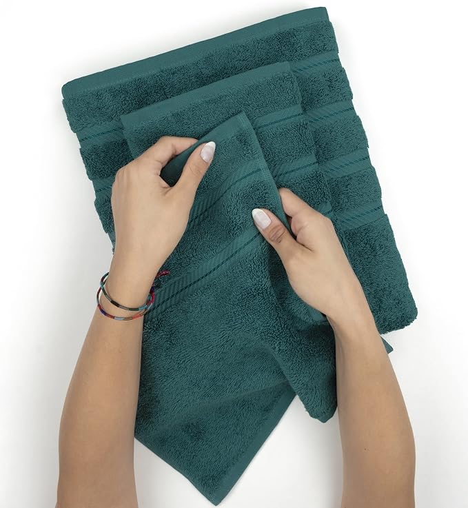American Soft Linen 100% Cotton Luxury Turkish Towels, 4 PC Bath Towel Set | Soft Absorbent Quick Dry OEKO Tex Standard 100 Certificated Durable Machine Washable Breathable Premium Hotel Quality