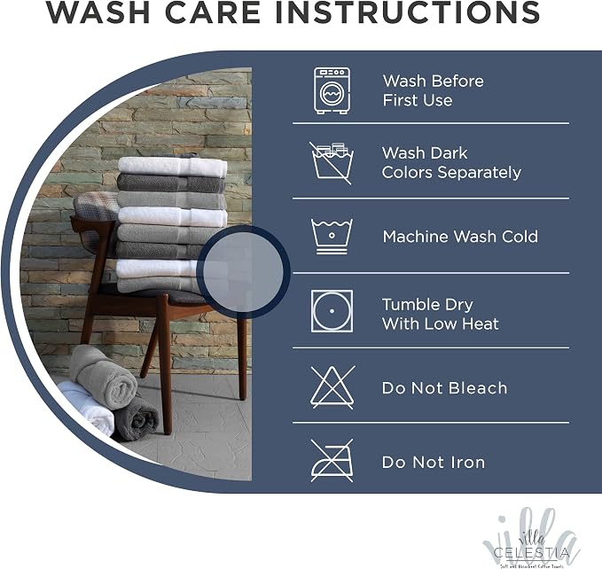 Cotton Washcloths Set of 12, 12x12 Inch, 100% Ring-Spun Combed Cotton, Soft Absorbent Quick-Dry Wash Cloths for Face and Body, Oeko-TEX Certified, Hotel & Spa Quality, Navy Blue
