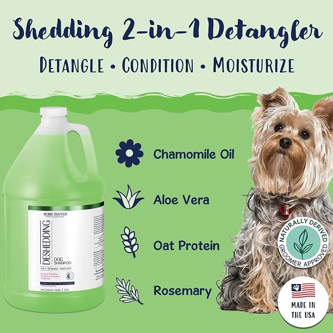 Bobbi Panter Deodorizing Dog Shampoo Chamomile & Plant-Based Deodorizers – Degreasing Natural Formula for Strong Odors, Fresh Clean Scent, Tear-Free, 25:1 Concentrate, Made in USA, 1 Gallon