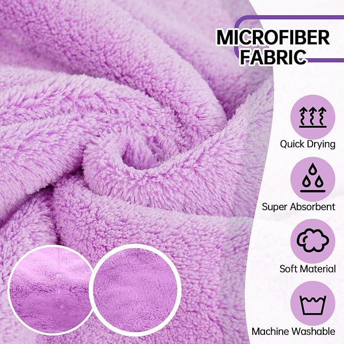 Dog Bathrobe Dog Drying Coat, Microfibre Material Fast Drying Super Absorbent Dog Bath Towel, Magic Sticker & Belly Strap, Dog Robes for After Bath Dog Bath Robe for Puppy Small Medium Large Dog Cat