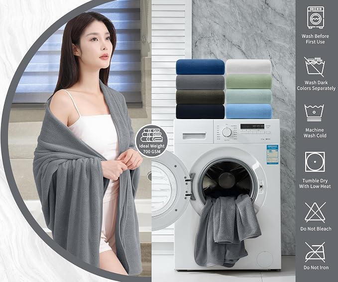 Premium Towel Set 2 Pack Hand Towel 16" x 31",Ultra Soft Highly Absorbent Hand Towel | Durable | Quick Dry | Multifunctional | Luxury Towel for Bathroom Hotel Kitchen Gym,Dark Grey