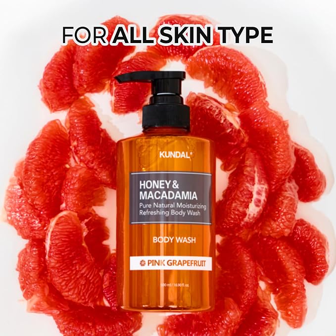 KUNDAL Honey & Macadamia K Beauty Pure Natural Moisturizing Refreshing Body Wash, Cherry Blossom, 16.9 Fl Oz - Calms, Refreshes & Deeply Hydrates Skin, Plant-Based Oils Keep Skin Smooth