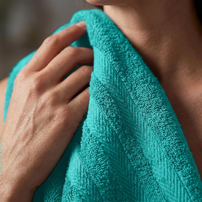 RIVERSIDE Pack of 2 Extra Large Bath Sheets 35 x 70 Inches, 100% Ring Spun Cotton, Hotel Quality, Oversized Bath Towels, Super Soft, Highly Absorbent & Quicker to Dry, Teal