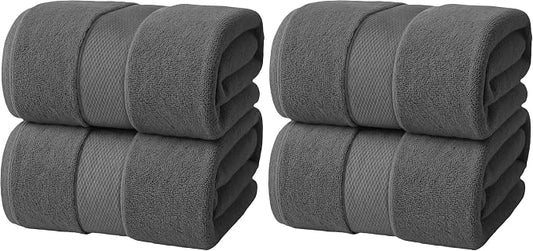 Infinitee Xclusives Jumbo Bath Sheets Towels for Adults – 600 GSM (35X70 Inches)– 100% Ring Spun Cotton, Soft and Absorbent Large Bath Towels for Bathroom (Pack of 2)