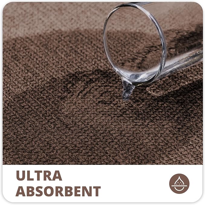 Bosap Bath Mat,Ultra Thin Bathroom Runner Rugs,Large Bath Mats for Bathroom,Quick Dry,Non-Slip,Machine Washable,Low Pile,Bath Rug,Shower Outside,Sink,Home Decor Accessories.Brown,3'x6'(36x72inch)