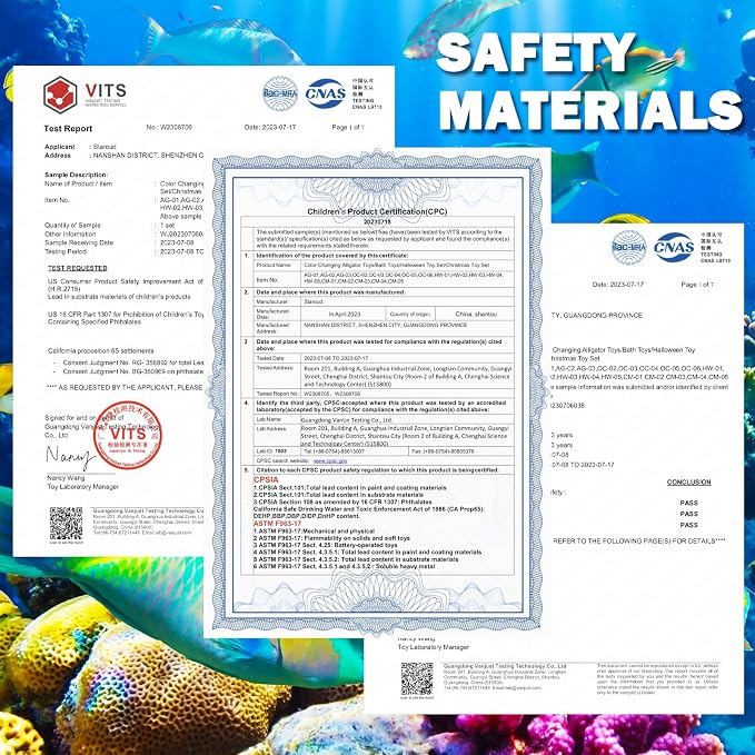 9 Packs Color Changing No Hole Bath Toys for Kids Toddlers Baby, Color Change Water Table Toys Sea Creatures Ocean Animal Bathtub Toys with Drying Bag