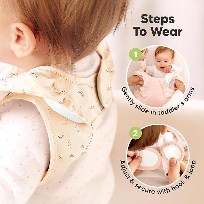 KeaBabies Waterproof Bibs for Baby Girl,Boy – 2-Pack Lightweight, Large Baby Bibs for Eating, Wearable Food Catcher, 6-12 Months Infant Feeding Essentials, Smock for Toddlers 1-3, Kids (Jolly Rainbow)
