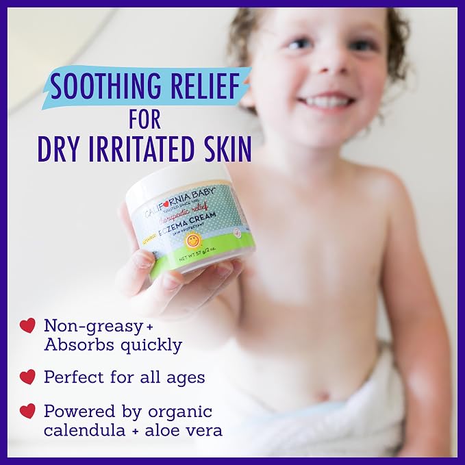 California Baby Eczema Treatment Set | 2oz Eczema Cream + 8.5oz Eczema Body Wash | Colloidal Oatmeal + Aloe Vera | Steroid-Free | Hypoallergenic