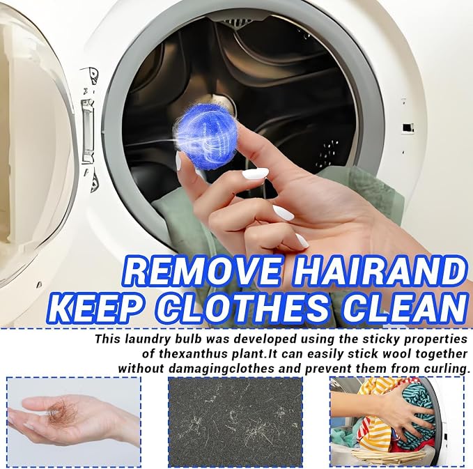 12Pcs Pet Hair Remover for Laundry, 2026 Reusable Dog & Cat Hair Remover, Efficient Debris, Hair Cleaner, Pet Hair Catcher for Clothes, Bedding, Washing Machine Hair Catcher ((Small))