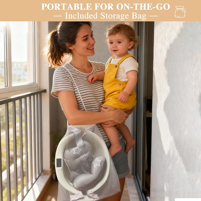 Baby Bathtub, Baby Tub with Thermometer & Soft Cushion, Collapsible Baby Bathtub from Newborn to Toddler Bathtub 0-36 Months, Foldable for Quick Use & Portable for Travel(Grey)
