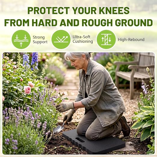 4 Pack Kneeling Pad Extra Thick Knee Mat Soft Foam Kneeling Pad Garden Cushion Waterproof for Gardening, Cleaning, Yoga Exercise, Auto Repair, Workout Supplies 16.9" x 10.9" x 1.5"