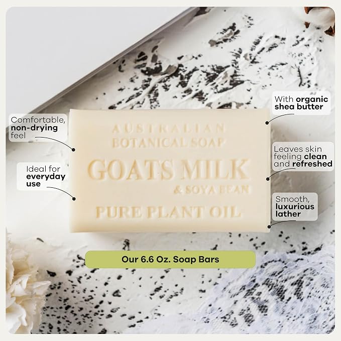 Australian Botanical Soap, Goats Milk & Soya Bean + Variety, 16-Bar Set