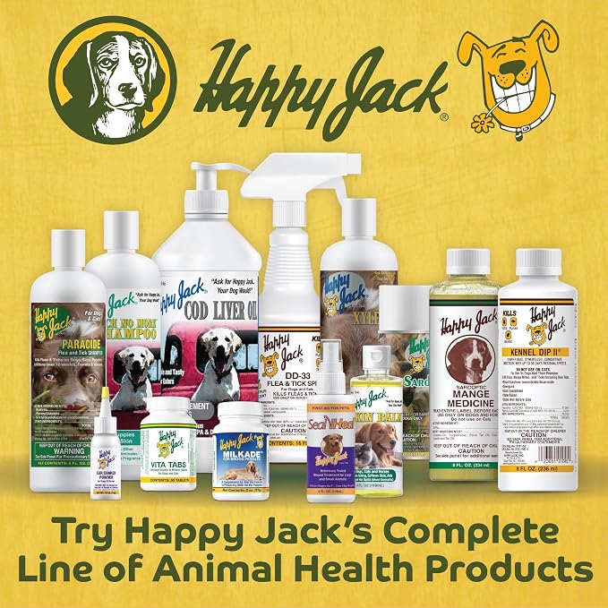 Happy Jack DD-33 Flea & Tick Spray for Dog & Cat, 16 oz | EPARN 2781-41, Water-Based Formula, Kills Fleas & Ticks Effectively, Gentle on Skin & Hair