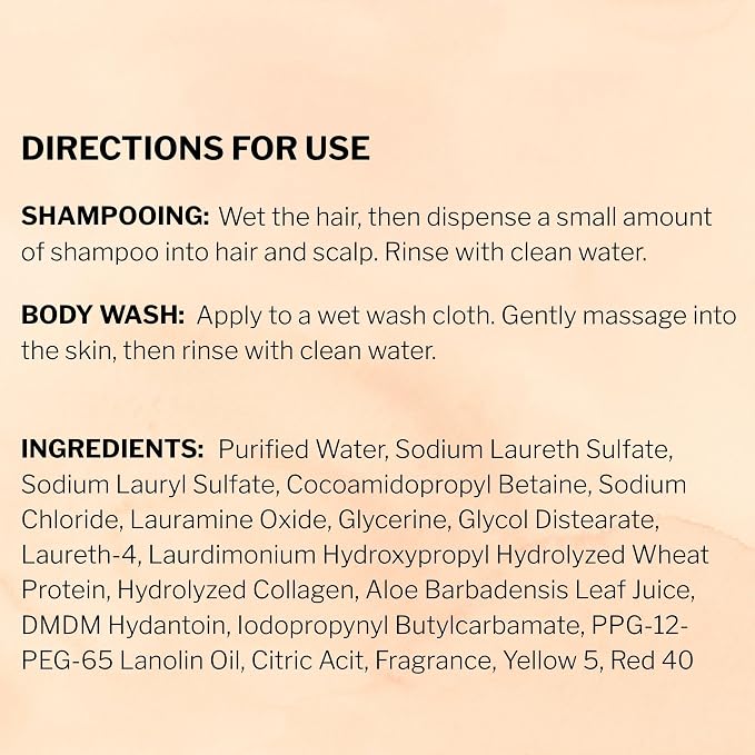 McKesson Body Wash and Shampoo, Apricot Scent, 1 gal, 4 ct | Bulk Refill Full Body Wash with Aloe