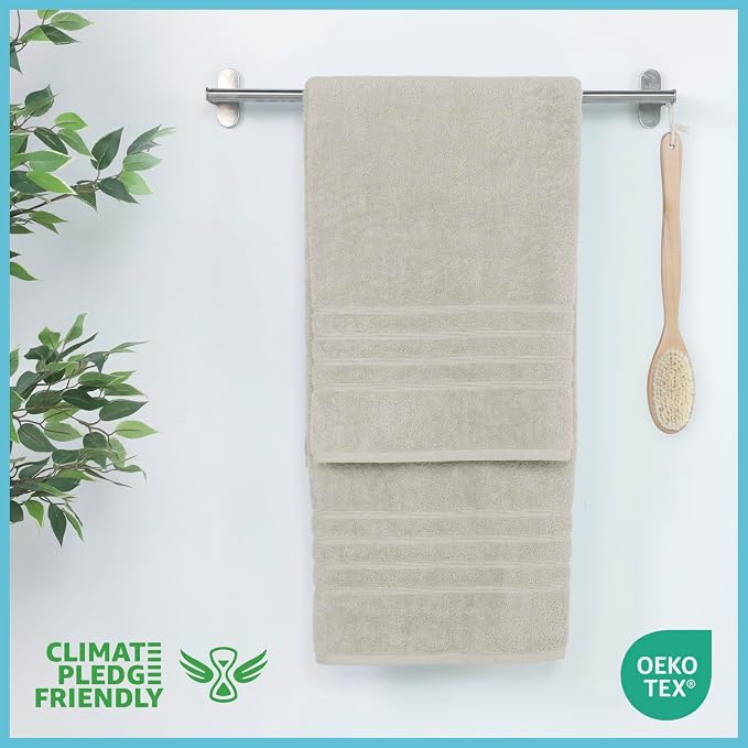 Martex 2-Pack Ultimate Performance Bath Sheet Set, New Sand, 33" x 65" | 100% Cotton, Extra Large Bath Towels, Super Absorbent, Low-Linting, Supersoft