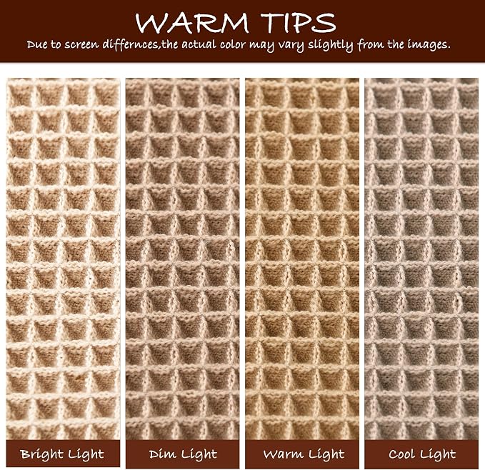 DWCN Waffle Bathroom Mat Set, Super Absorbent Non Slip Bath Rugs Set for Bathroom Floor, Shower Mats 2 Piece for Tub, Washable Kitchen Rugs for Farmhouse Boho Home Decor, 20 x 32 Inch, Brown