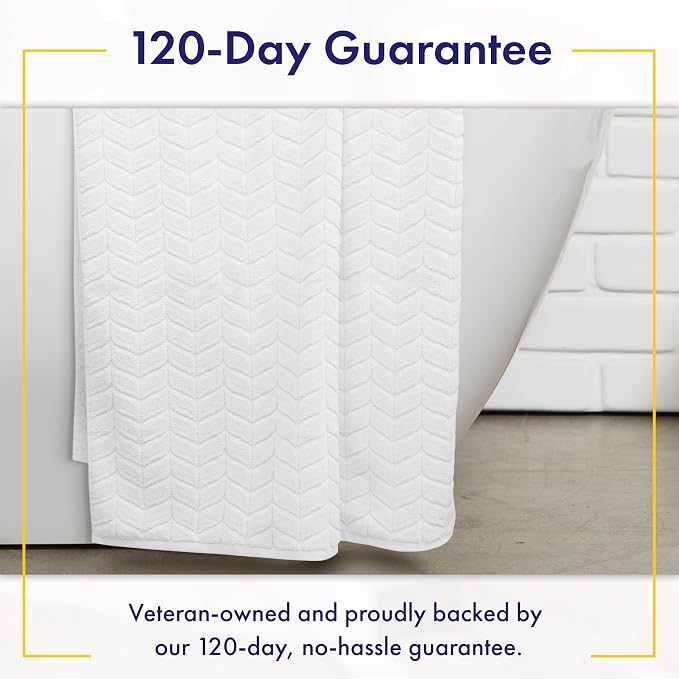 Alusa Home Ultra Soft & Stylish 700 GSM Luxury Bath Towels - 100% Zero-Twist, Long-Staple Cotton - Remarkably Absorbent & Quick Drying - 6 Piece Towel Set (White)