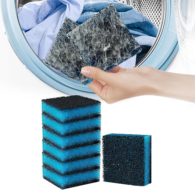 6PCS Reusable Pet Hair Remover for Laundry & Dryer – Dog and Cat Fur Catcher Lint Remover Balls for Washing Machine – Eliminates Hair, Dander, Fluff from Blankets, Sheets, Jackets & Baby Clothes