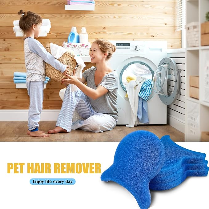 Pet Hair Remover for Laundry, Reusable Dog Hair Remover for Laundry, Lint & Hair Catcher for Clothes, for Washing Machines, Dryers, Bedding and Clothing 4 PCS