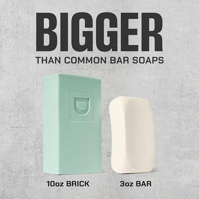 Duke Cannon Supply Co. Seawolf Big Brick of Soap for Men - 10 oz - Coastal Air + Citrus Scent - Triple-Milled Men's Bar Soap - Deep-Cleansing Bath Bar