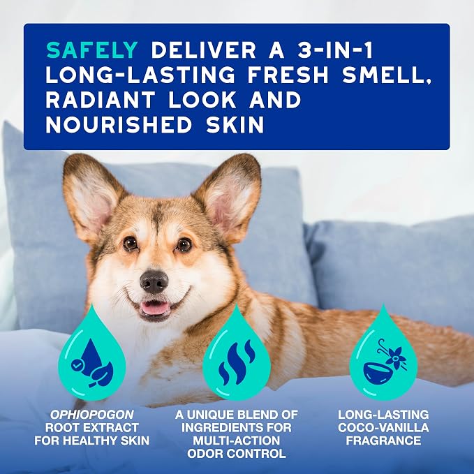 DOUXO SPA Dog Deodorizing Spray, 11.5 fl oz, Neutralizes Unpleasant Odors Between Baths, Leaves the Coat Fresh, Smelling Great, Skin-Friendly Ultra-Freshening Formula