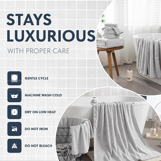 4 Piece Bath Towel Set 35"x70"Oversized Bath Towel for Bathroom Ultra Soft Fluffy Extra Large Bath Sheet Luxury Premium Bathroom Towel Highly Absorbent Quick Dry Shower Towel for Hotel Spa,Brown White