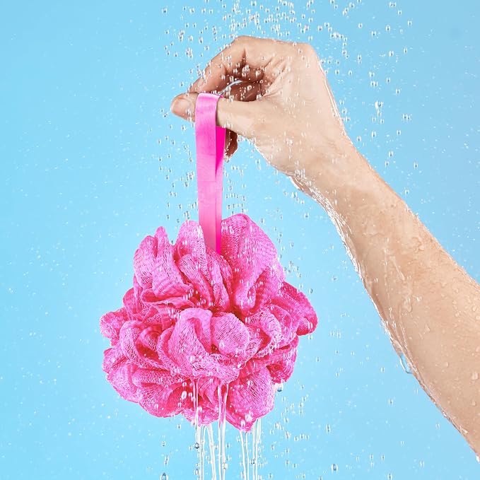 4 Pack Muti Color Bath Loofah Sponge 60g Shower Mesh Ball - Exfoliating Body Scrubber for Men & Women - Durable Shower Puff Bath Loofa for Soothe Skin Accessories - Soft Body Scrub Lufas for Women