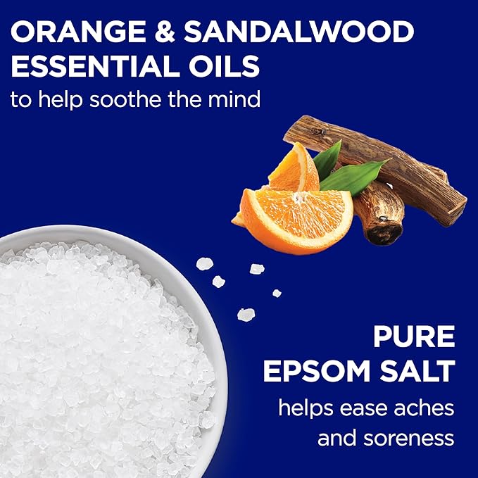 Dr Teal's Epsom Salt Magnesium Soak, Snowy Night, 3 lbs (Pack of 2)