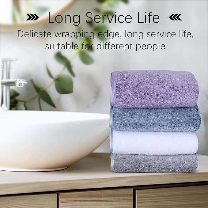 Cosy Family 6 Pack Ultra Soft Microfiber Absorbent Hand Towel, Silk Hemming Towels for Bathroom - Quick Drying - Perfect for Bath, Fitness, Gym, Shower, Hotel, and Spa - 16x28 Inch, Warm Color