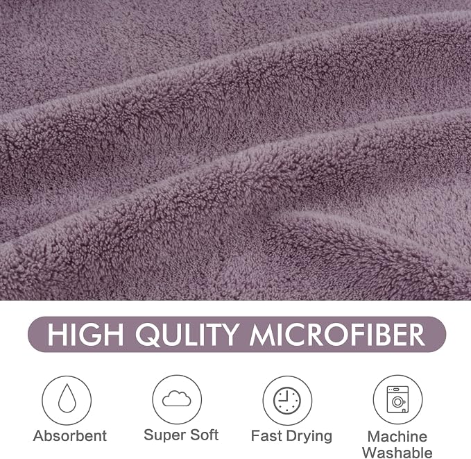 KinHwa Dog Towel Super Absorbent Pet Bath Towel Microfiber Dog Drying Towel for Small, Medium, Large Dogs and Cats 30inch x 50inch Purple