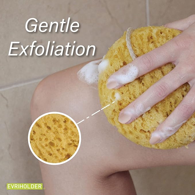 GROOVI BEAUTY Foam Body Sponge for Exfoliating Large Scrubber for a Relaxing Shower or Bath, Pack of 2
