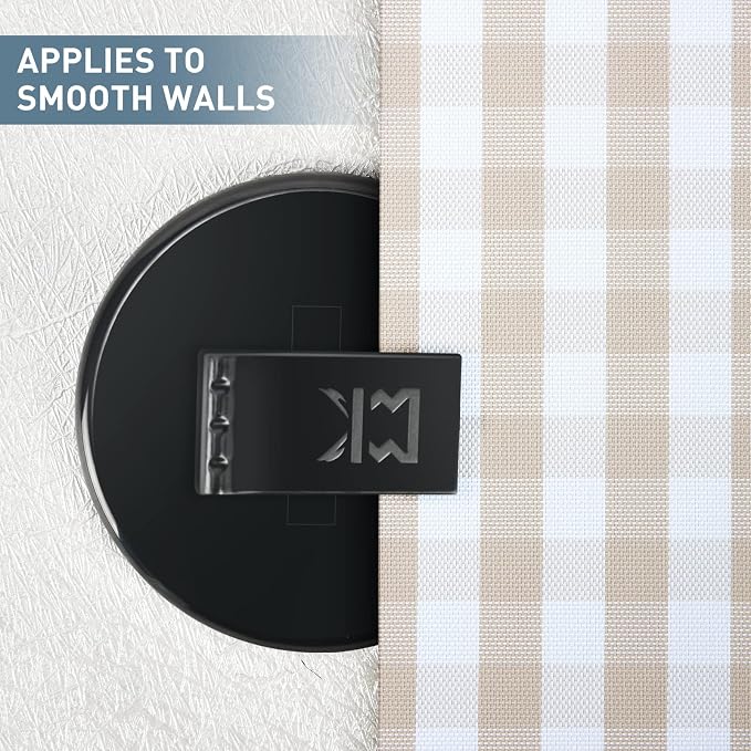 Kitosun Adhesive Shower Curtain Clips - Bath Shower Water Splash Guards Hold the Shower Liner to Keep Water in Shower | Stop Wind | Protect Privacy | (8PCS, Black)