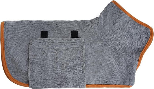 Dog Bathrobe Super Absorbent Dog Towels Microfiber Bath Robe Towel for After Bath Warm Keeping Dogs Cold Weather Coats