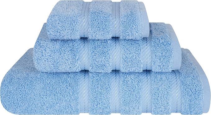 American Soft Linen 100% Cotton Luxury Turkish Towels, 3 Piece Towel Set | Soft Absorbent Quick Dry OEKO Tex Standard 100 Certificated Durable Machine Washable Breathable Premium Hotel Quality