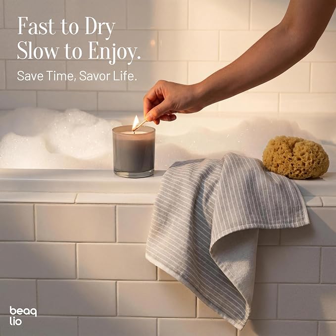 100% Cotton Face Towels Set, 2 Pack Hand Towels for Bathroom, Quick Dry, Super Absorbent, Light Weight, Soft, Double-Sided Cotton Towel, 29 * 13'', Gray