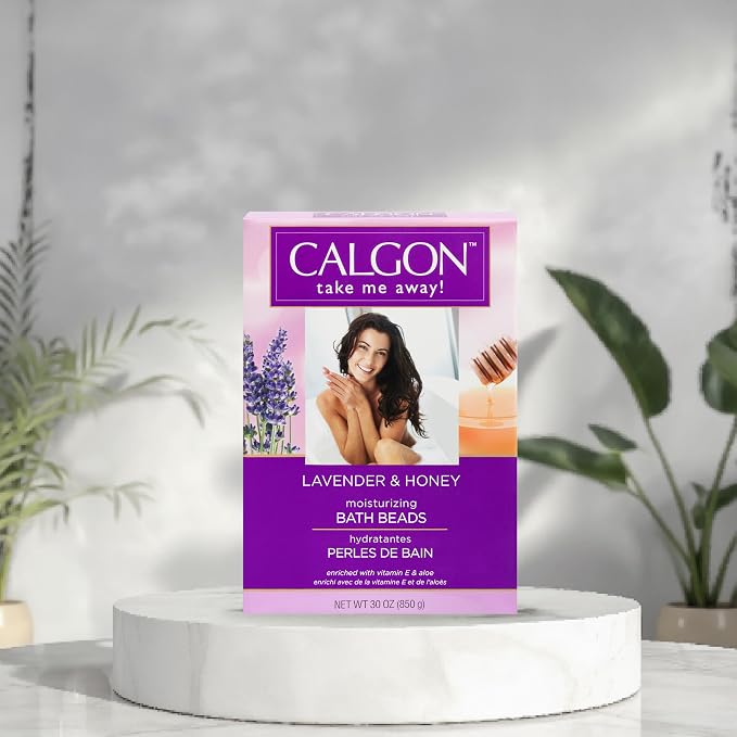 Calgon Ultra-Moisturizing Bath Beads, Lavender & Honey, 30 oz