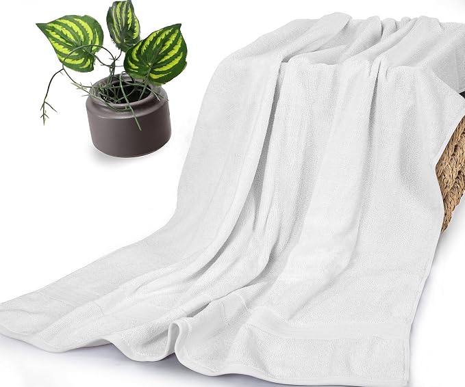 Bliss Casa Jumbo Bath Sheet 2-Pack — 35″×70″ Oversized Cotton Bath Sheets, Ultra-Soft & Highly Absorbent – Quick-Dry, Hotel-Quality & Durable