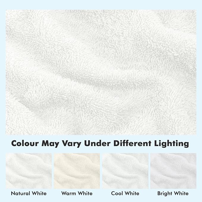 Face Towels Pack of 12 – 100% Cotton Wash Cloths (12x12 inch) – 550 GSM Soft, Quick Dry & Highly Absorbent Ring Spun Cotton Towels for Bathroom, Spa, Gym, Kitchen and for Daily Use - (White)